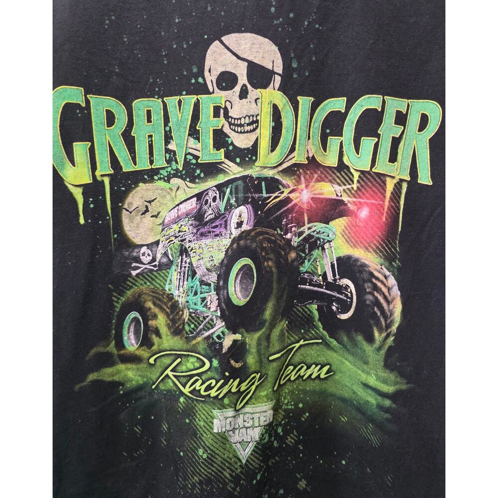 Monster Jam Grave Digger Men's Crewneck T-Shirt Black size Small - Picture 3 of 3